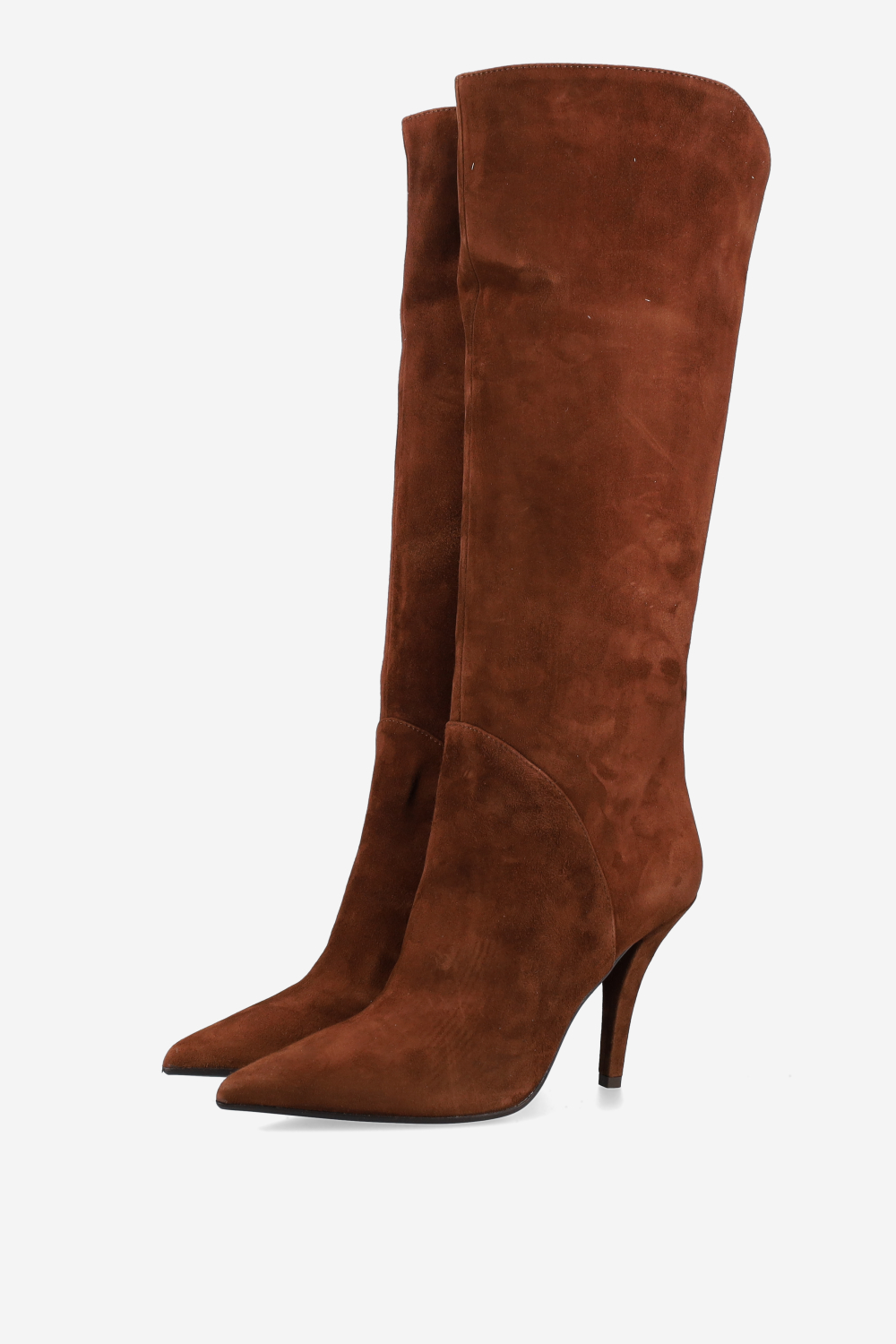 Knee-high suede boots