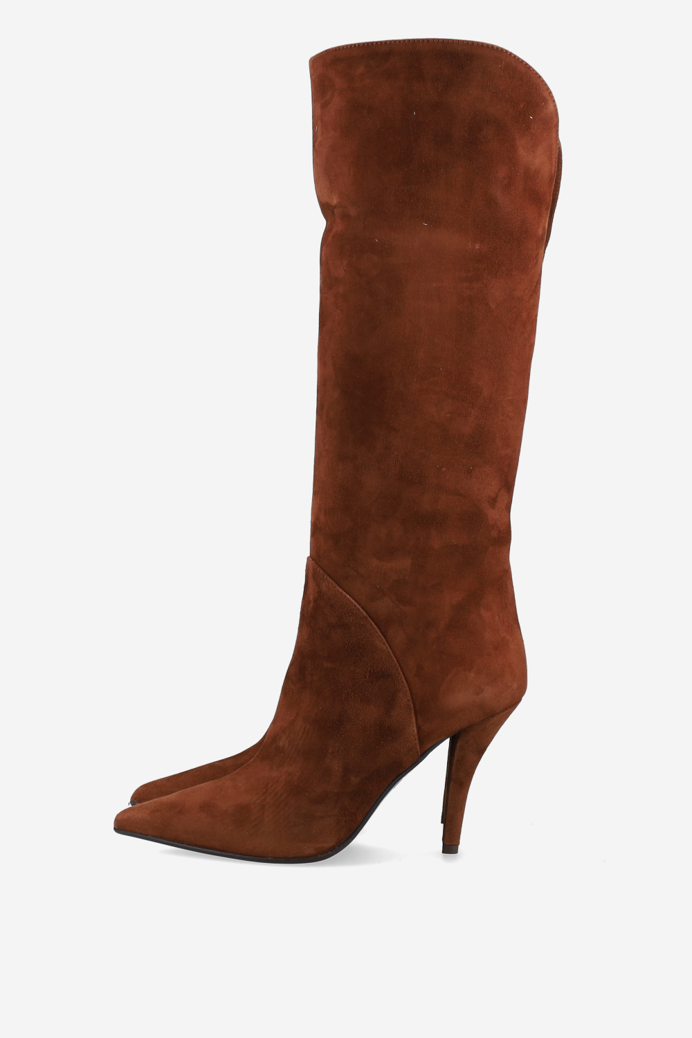 Knee-high suede boots