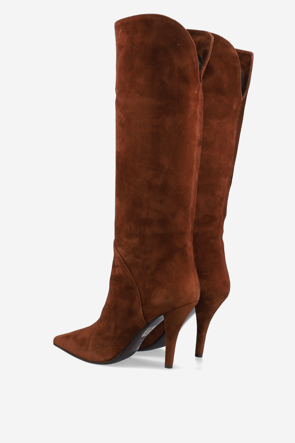Knee-high suede boots