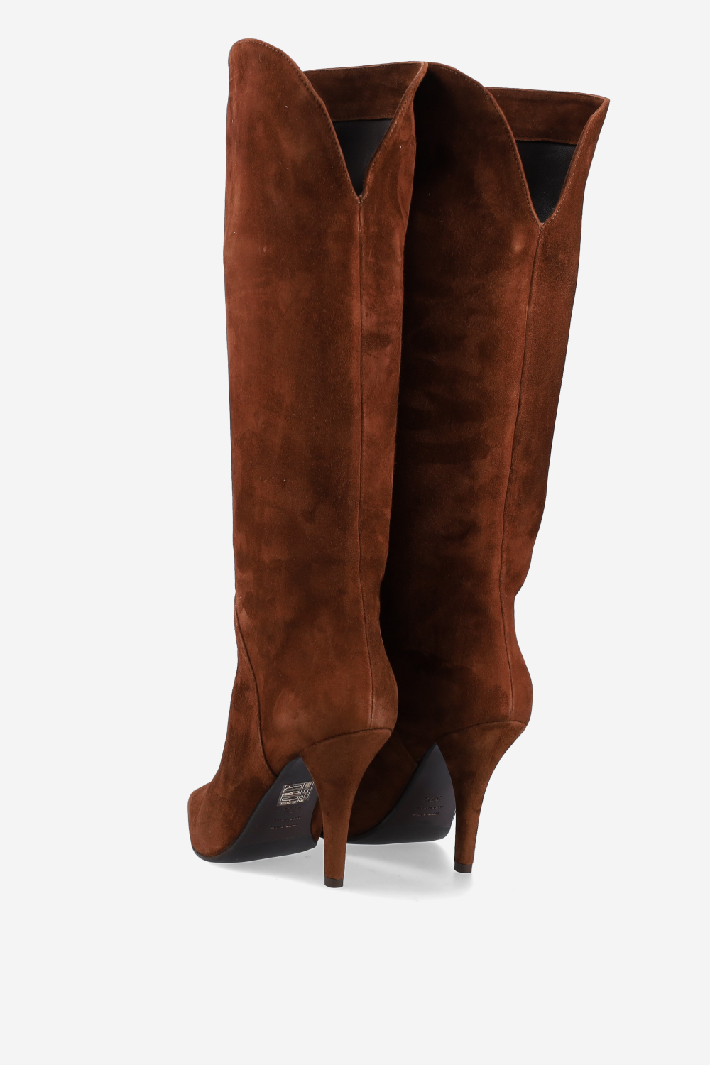 Knee-high suede boots