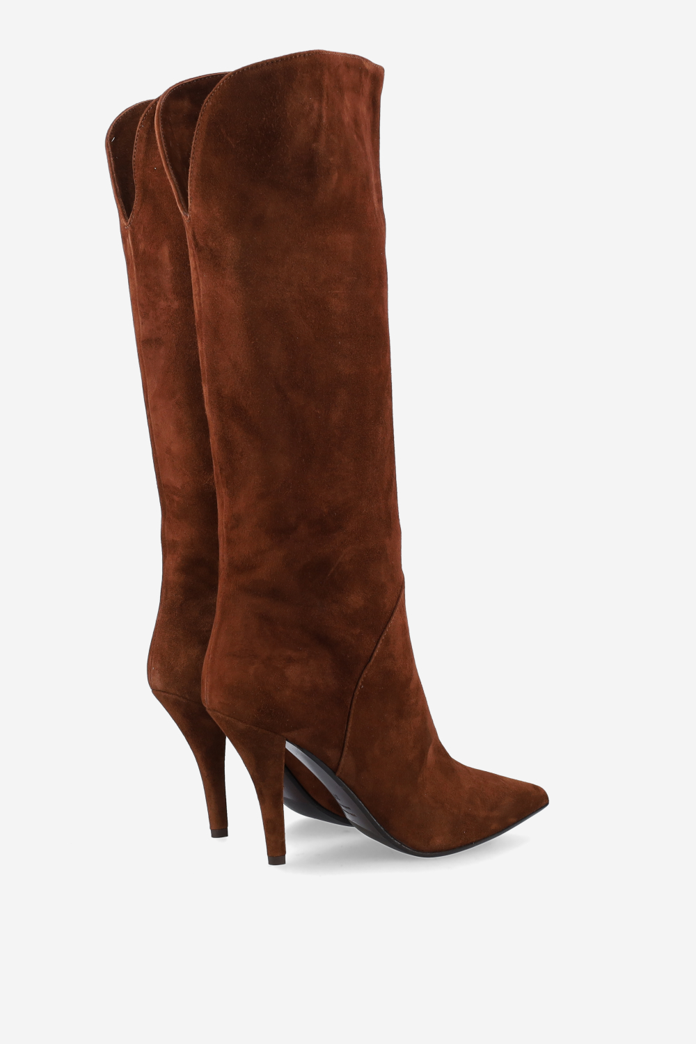 Knee-high suede boots