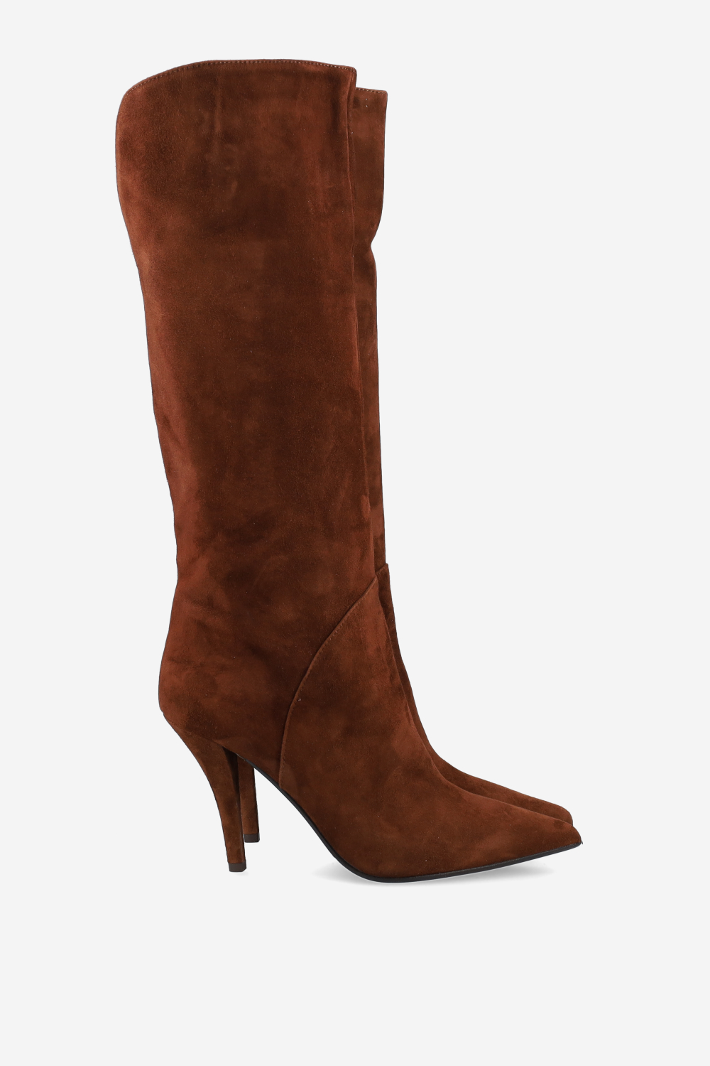 Knee-high suede boots