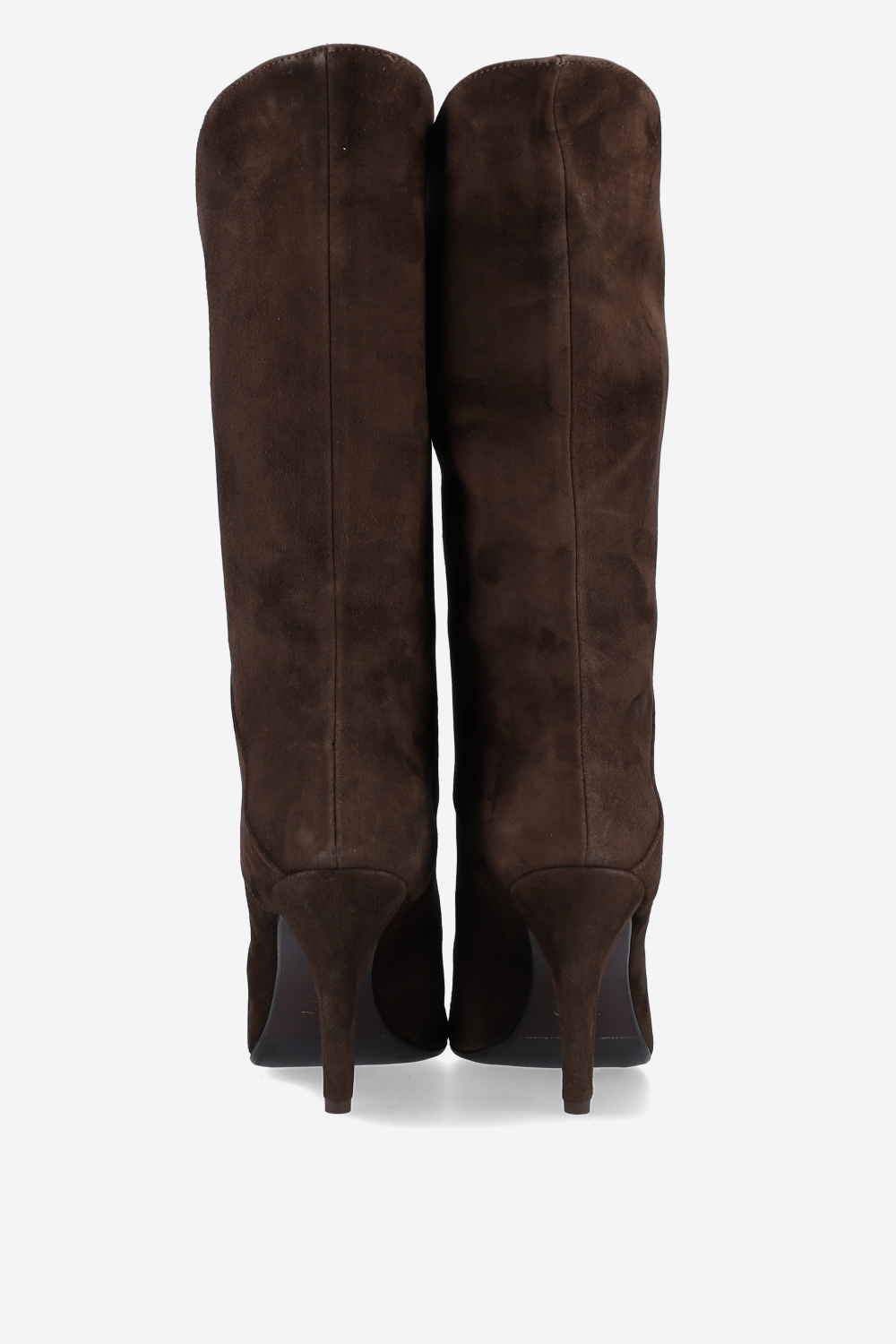 Pointed-toe suede boots