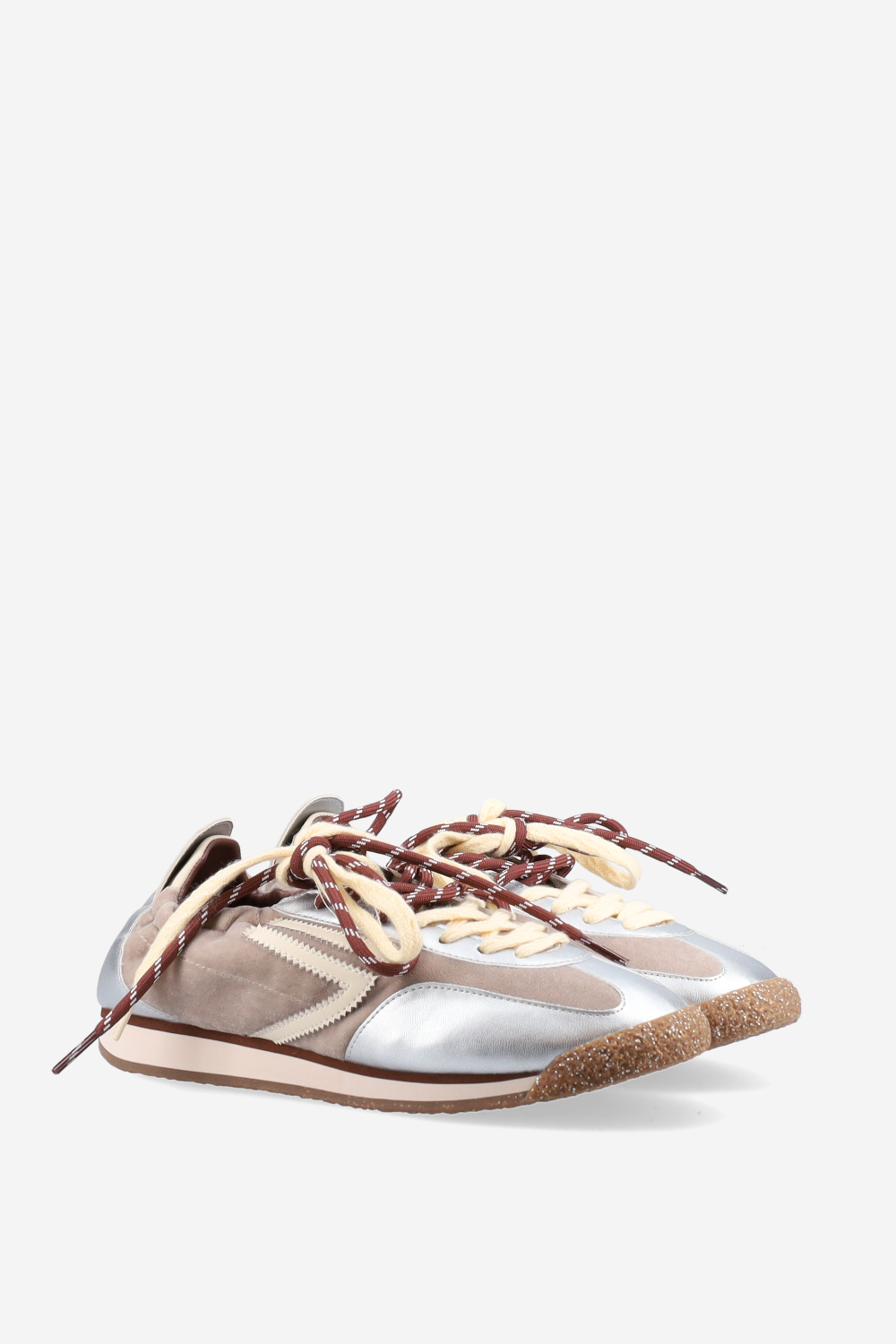 6.02 Panther leather/velvet sneakers