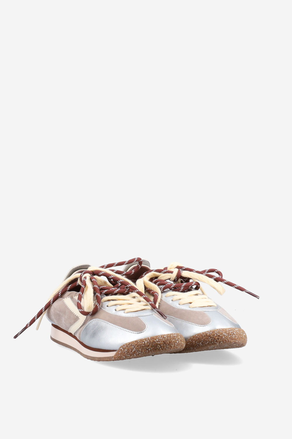 6.02 Panther leather/velvet sneakers