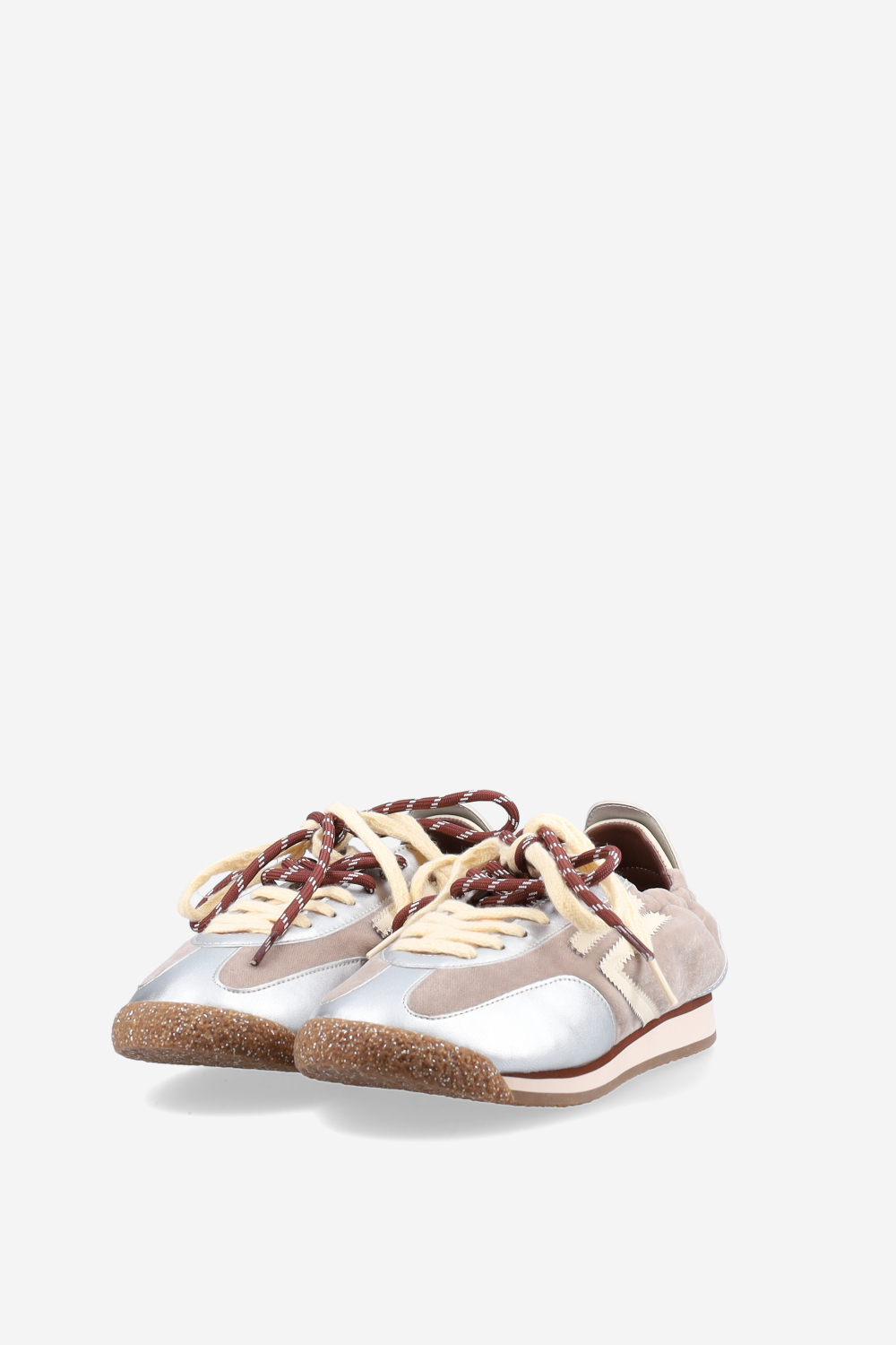 6.02 Panther leather/velvet sneakers