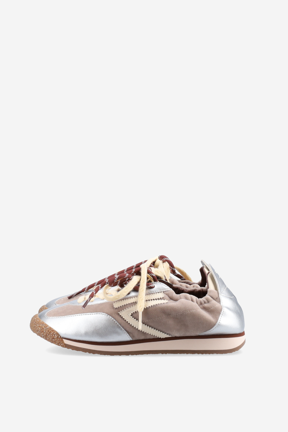 6.02 Panther leather/velvet sneakers