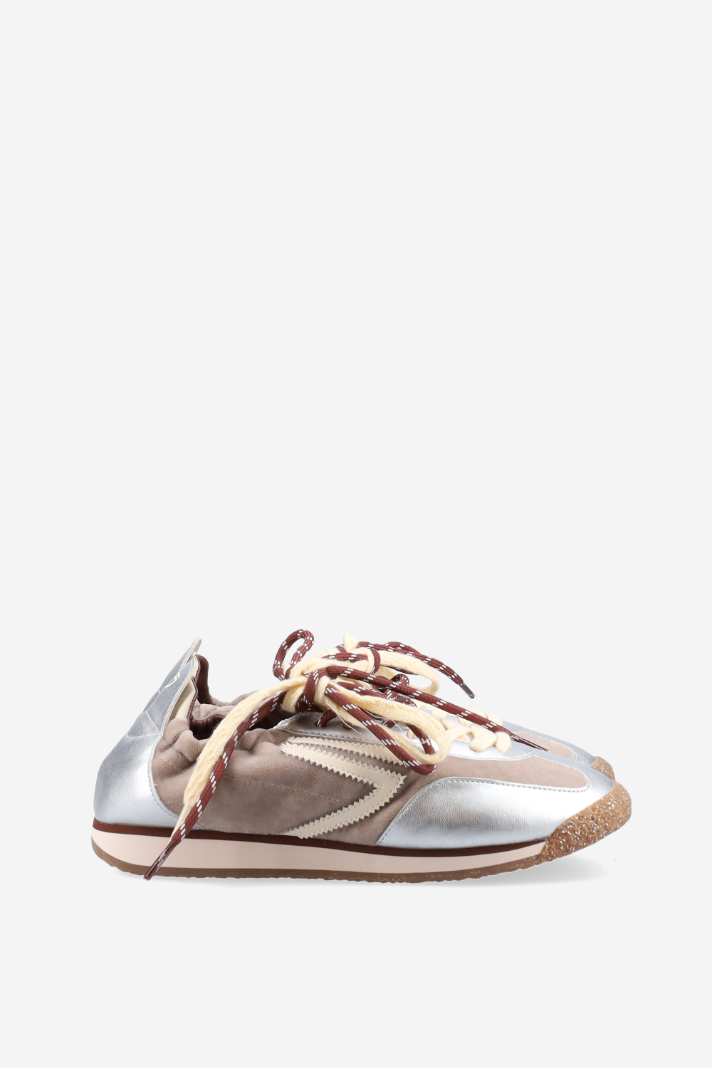 6.02 Panther leather/velvet sneakers