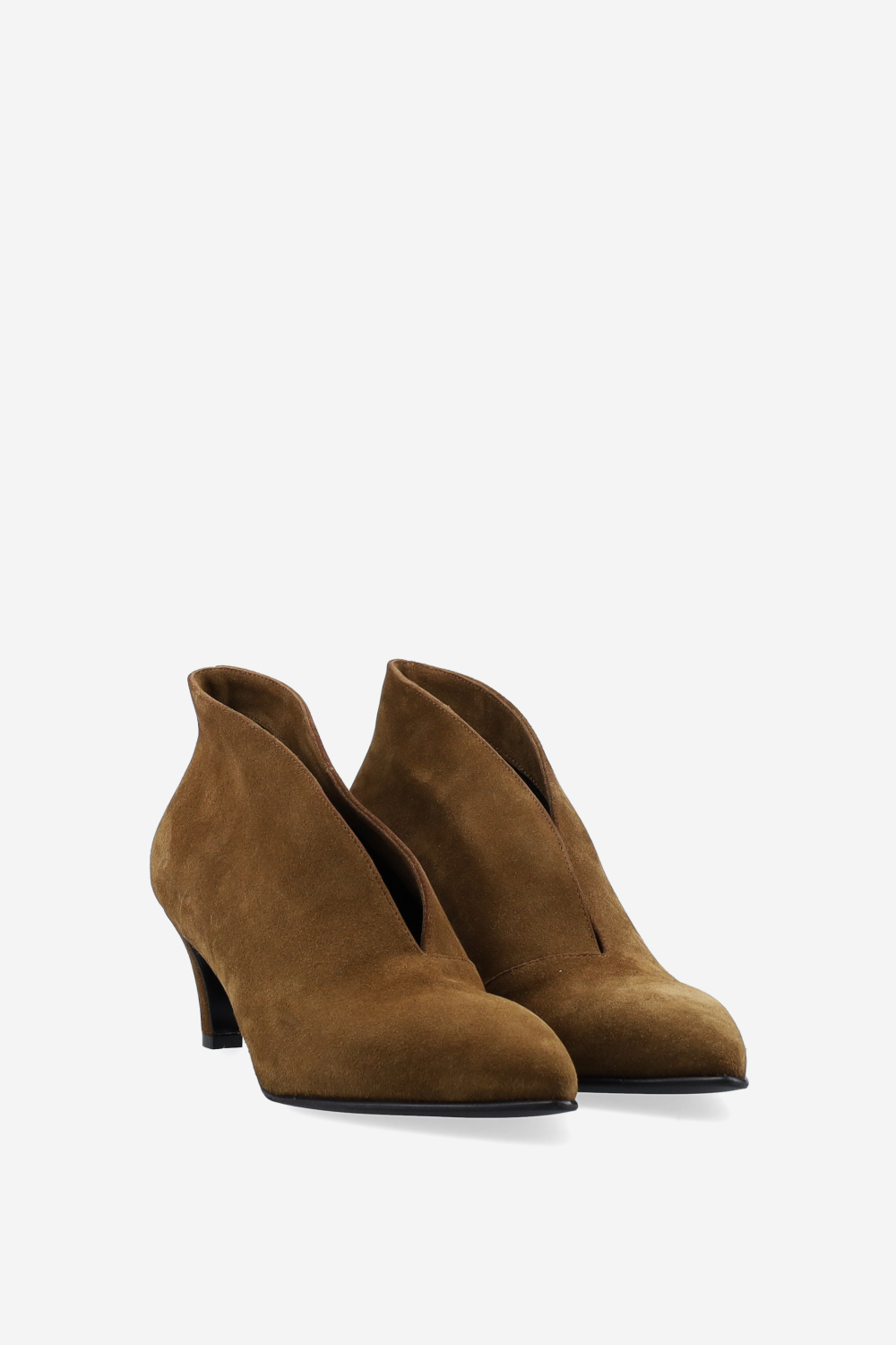 Open suede boots