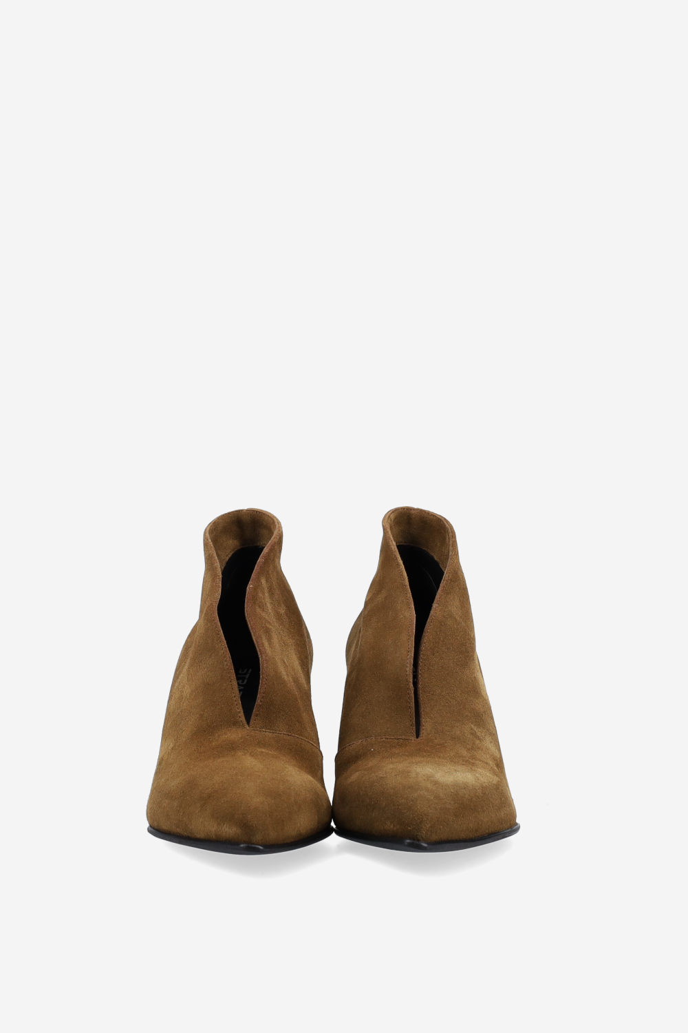 Open suede boots
