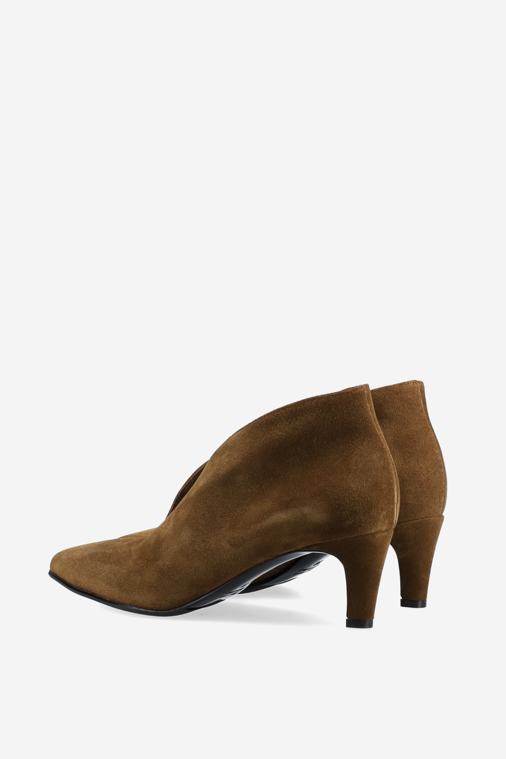 Open suede boots