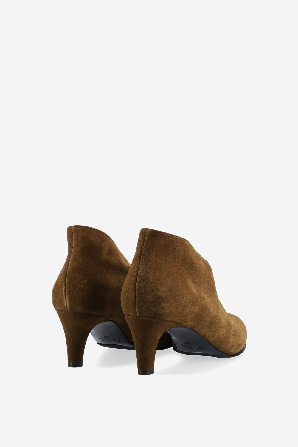 Open suede boots