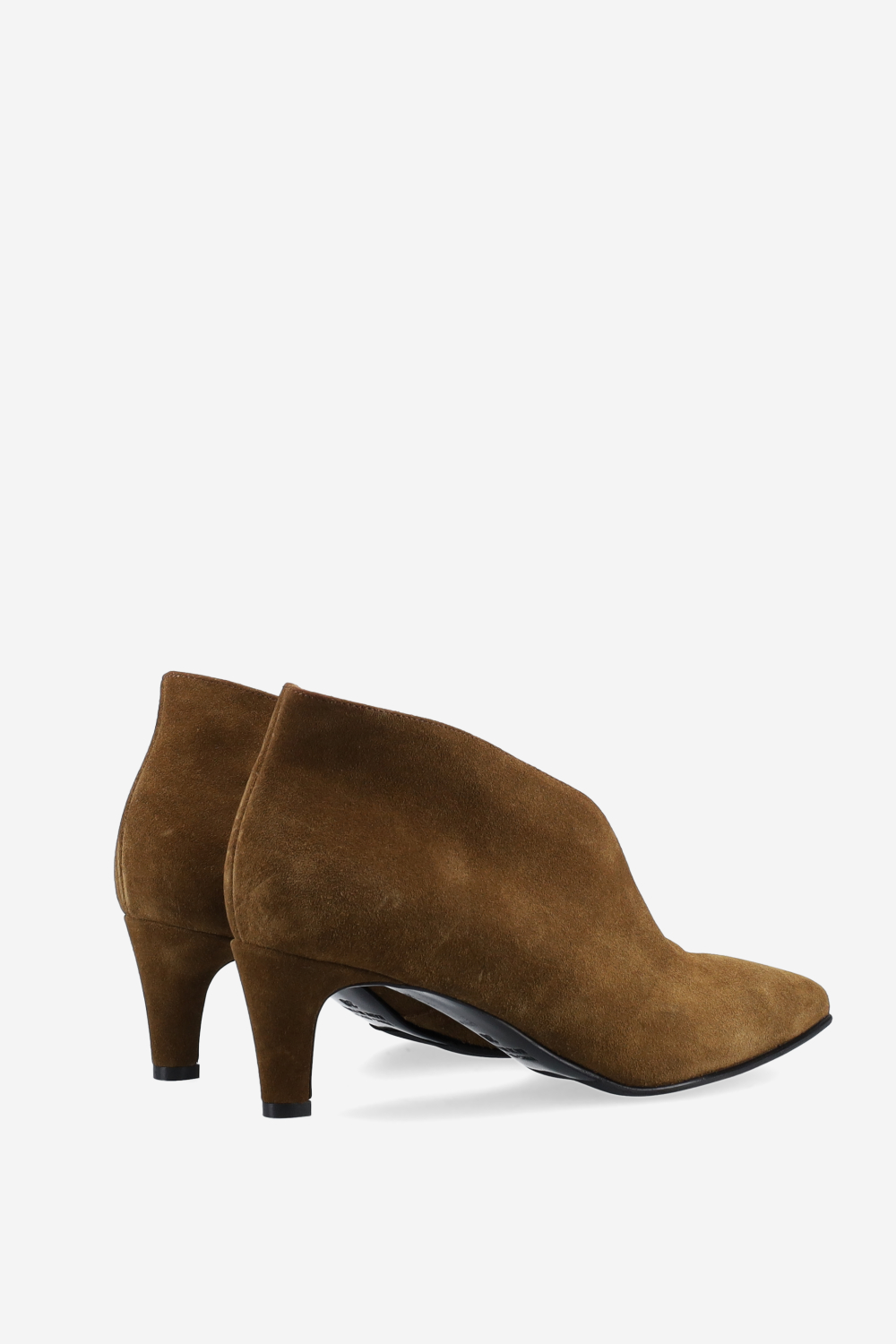 Open suede boots