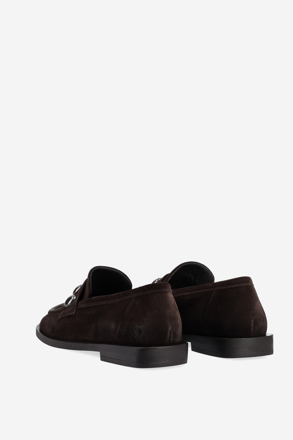 Studded suede loafers