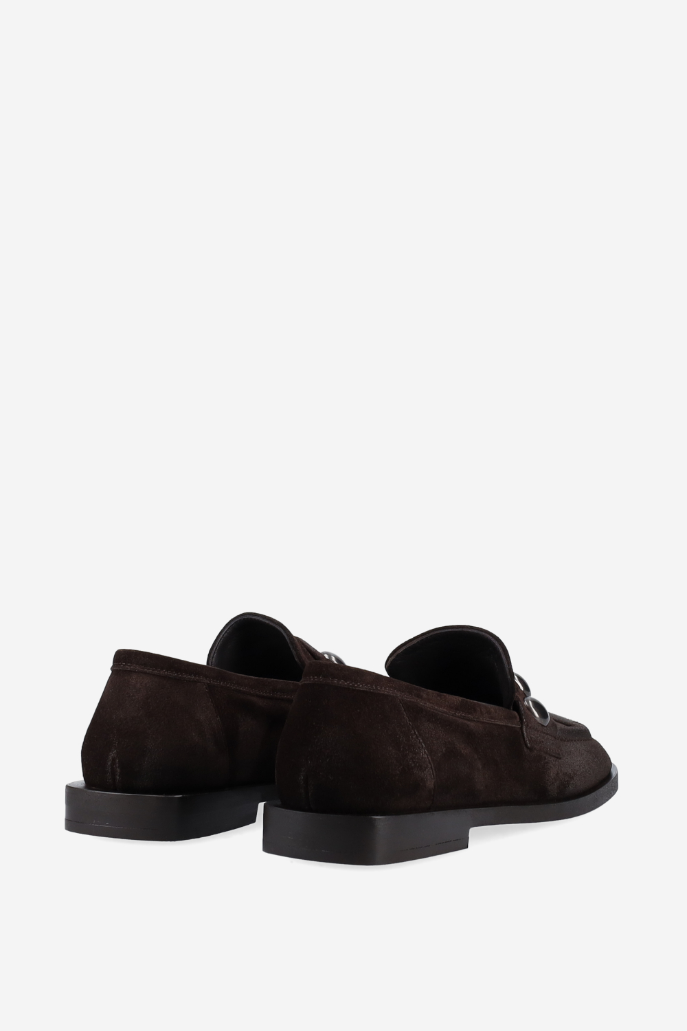 Studded suede loafers