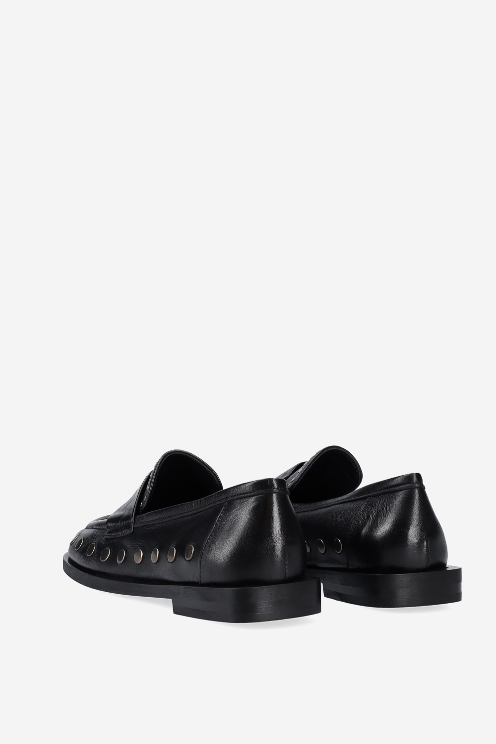 Studded leather loafers