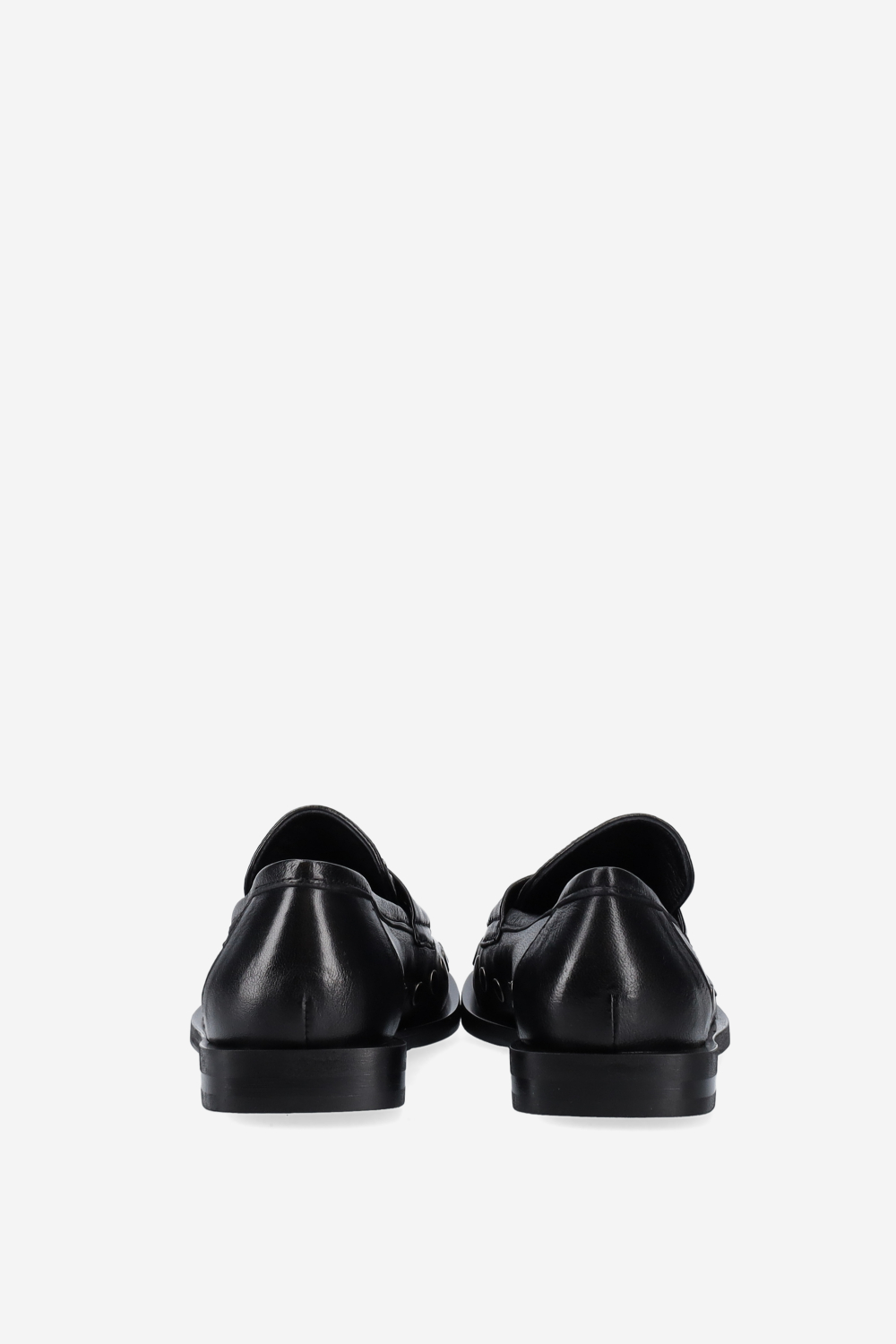Studded leather loafers