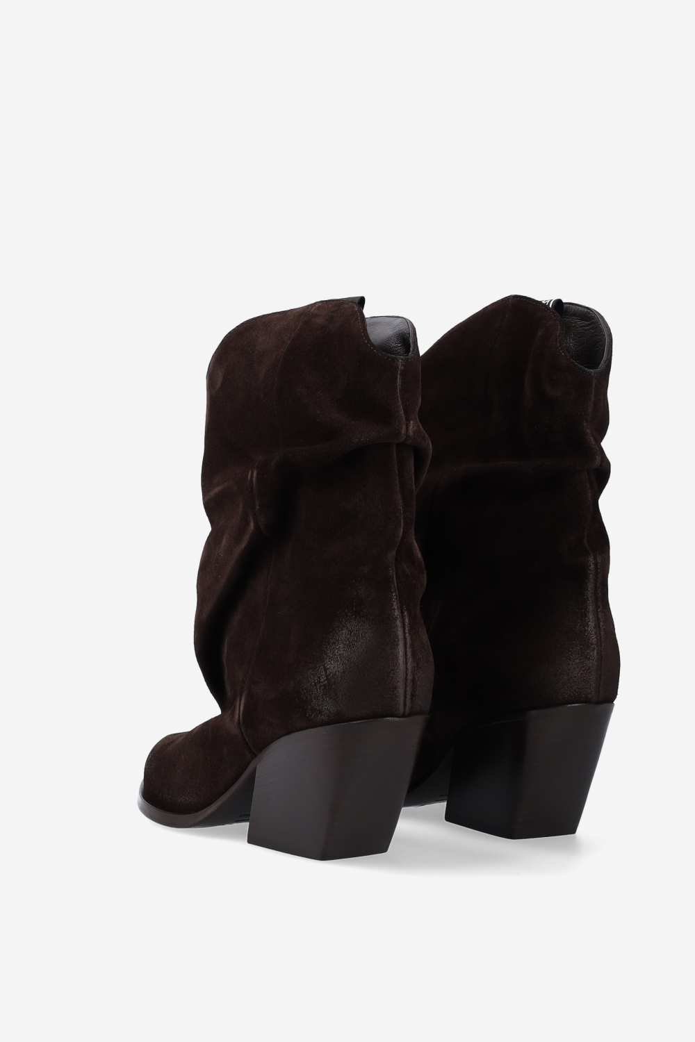 Pointed-toe suede ankle boots