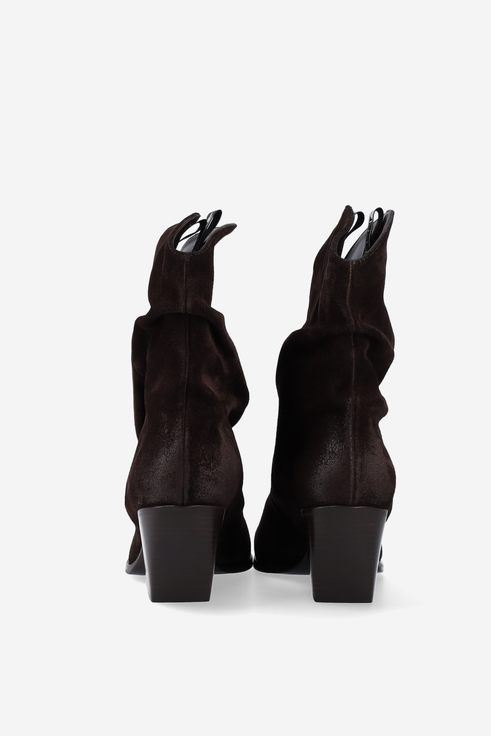 Pointed-toe suede ankle boots