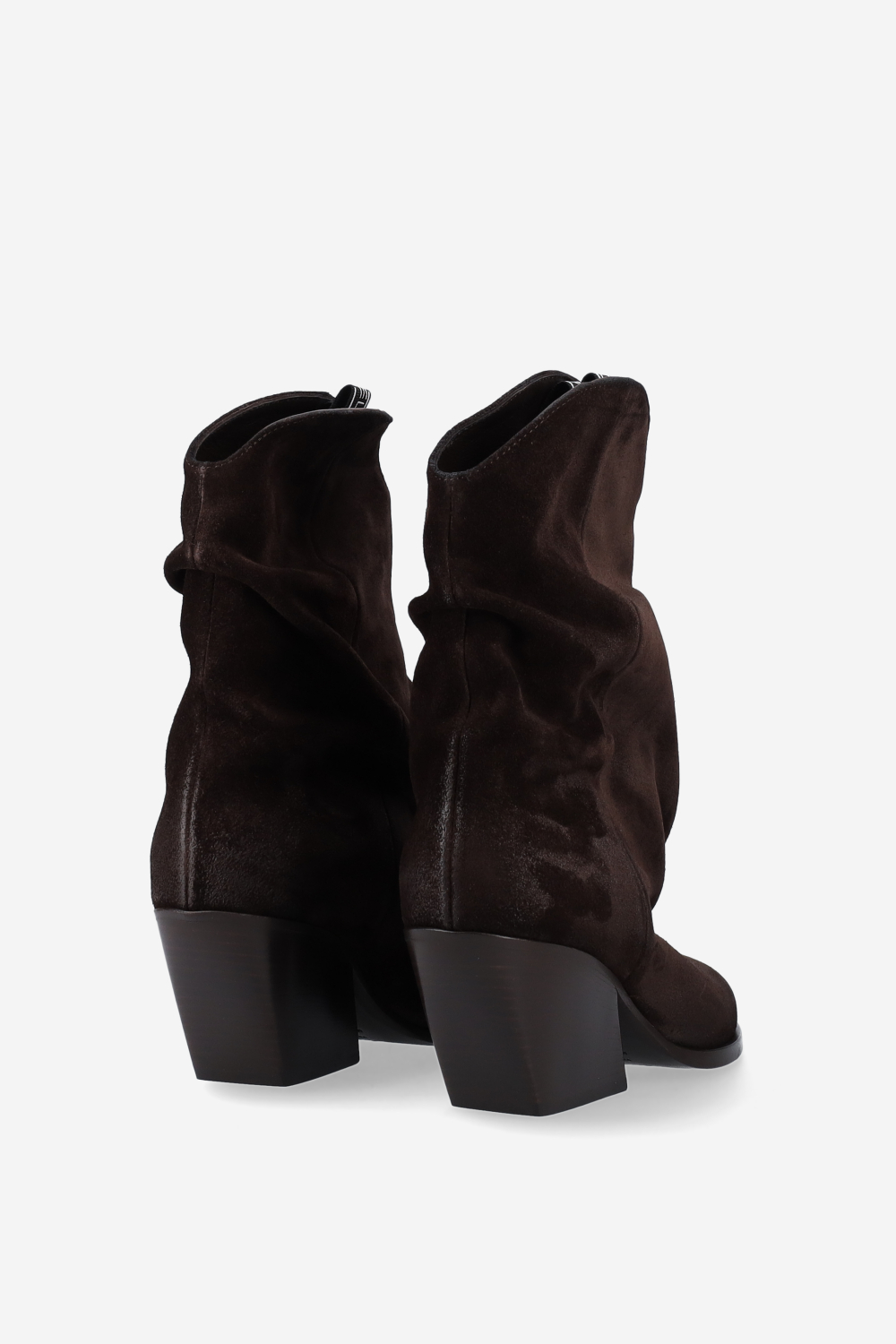 Pointed-toe suede ankle boots
