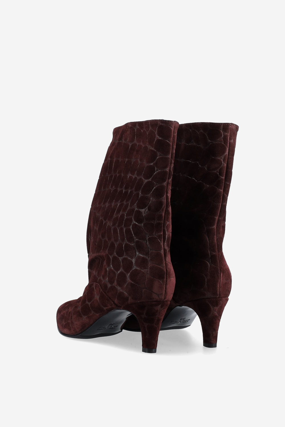Croco suede boots