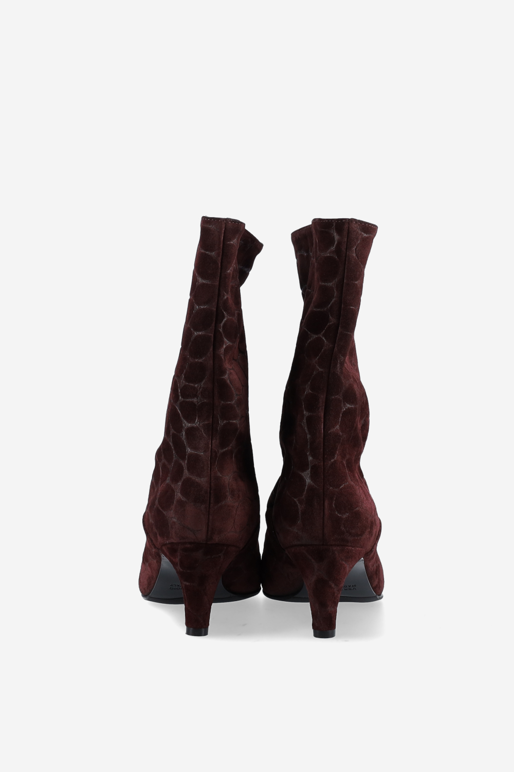 Croco suede boots