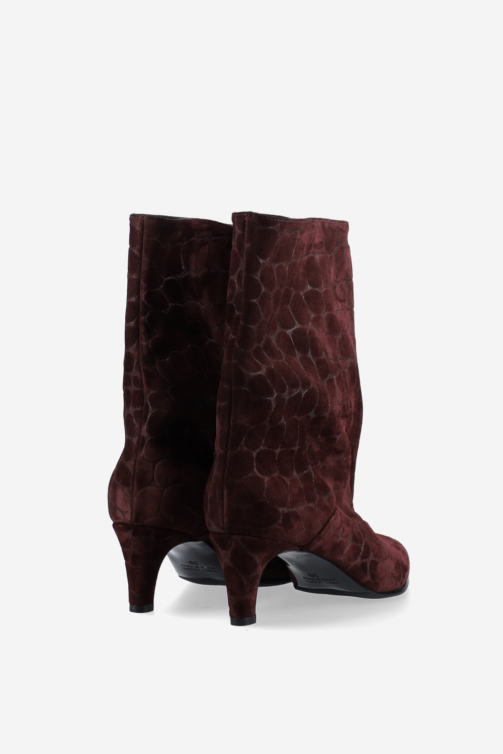Croco suede boots