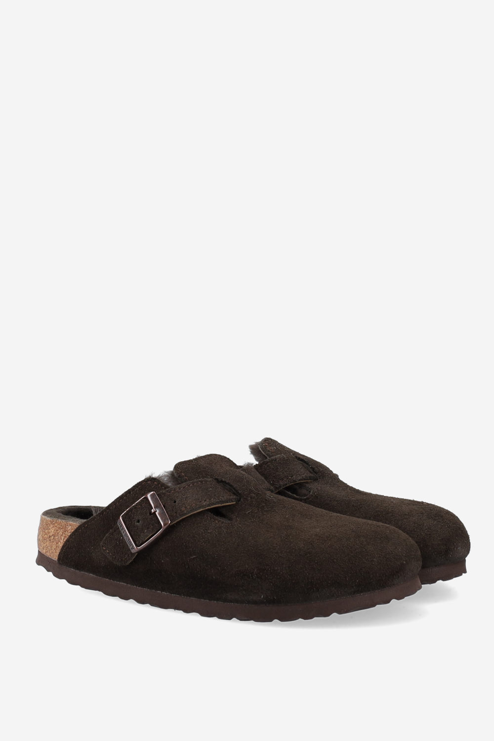 Boston shearling suede mules