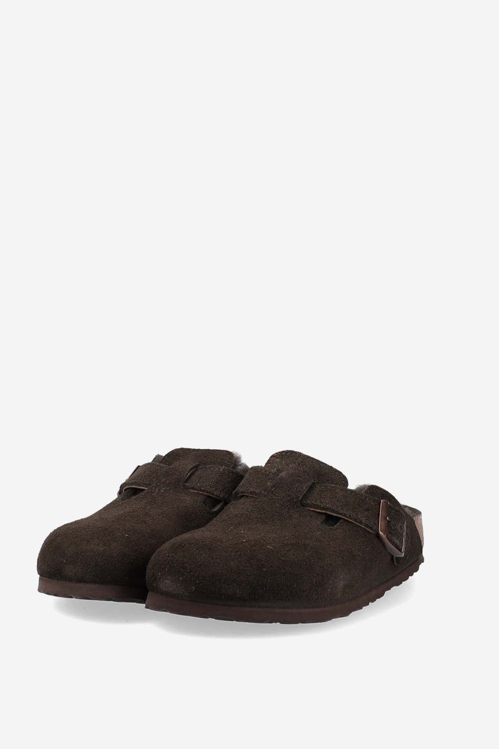 Boston shearling suede mules