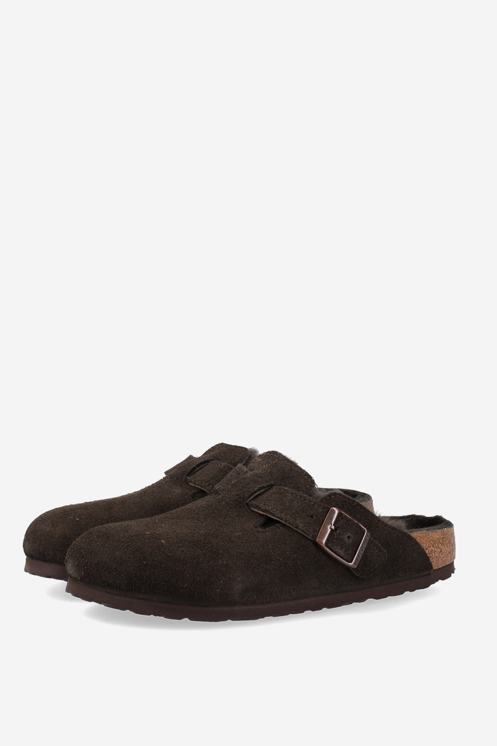 Boston shearling suede mules