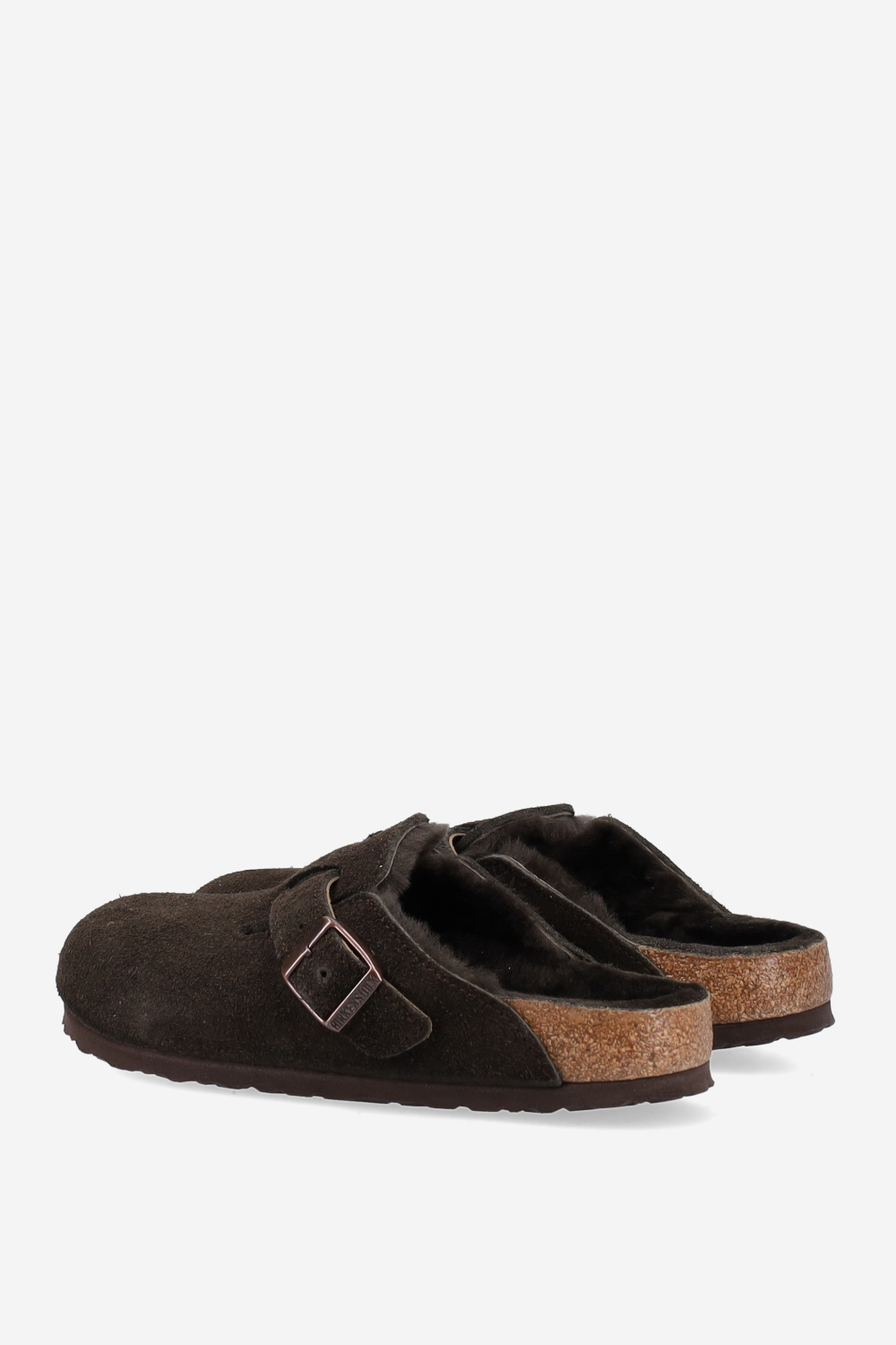 Boston shearling suede mules