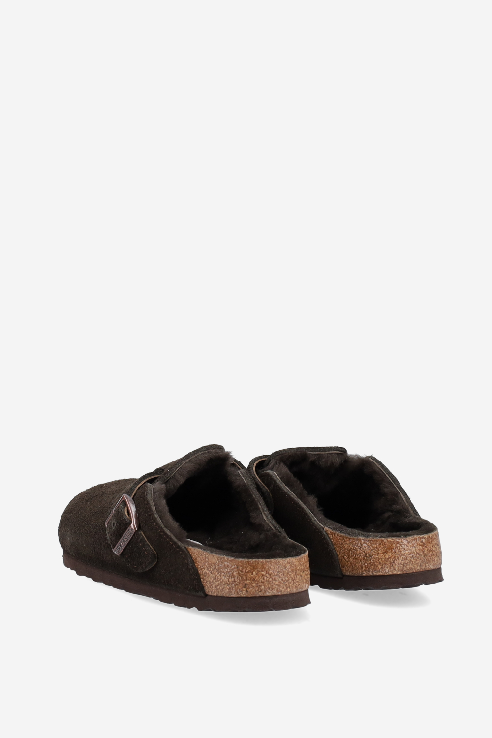 Boston shearling suede mules