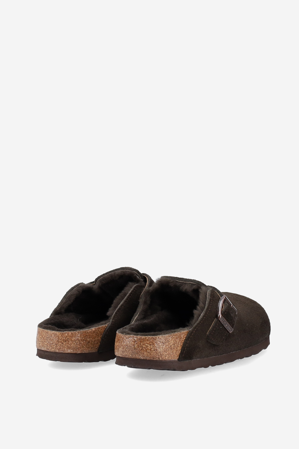 Boston shearling suede mules