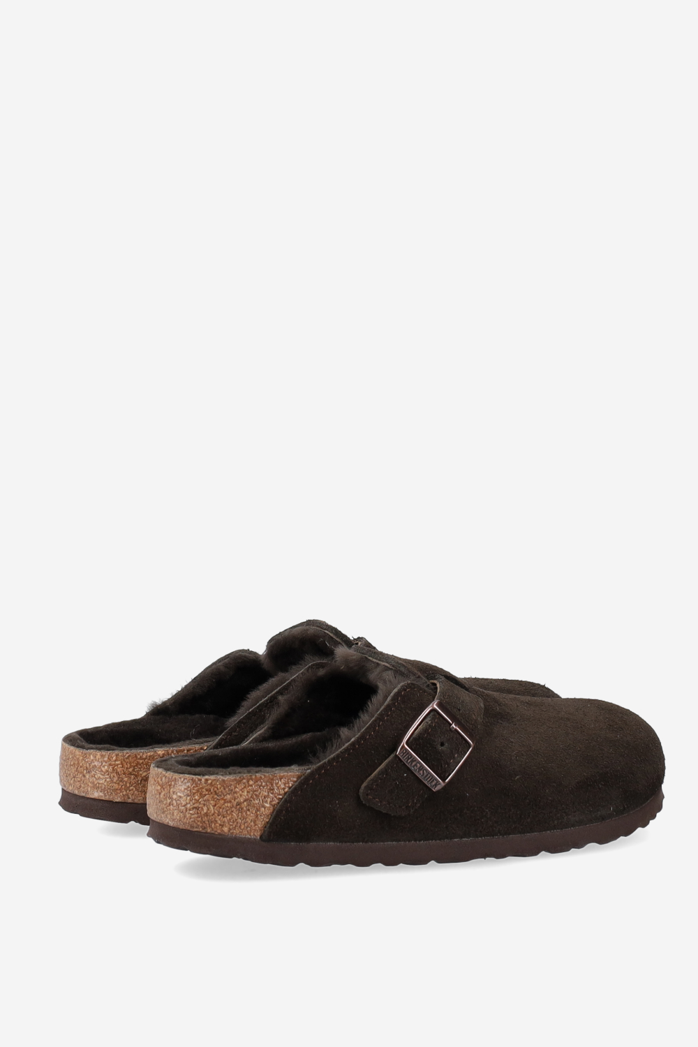 Boston shearling suede mules