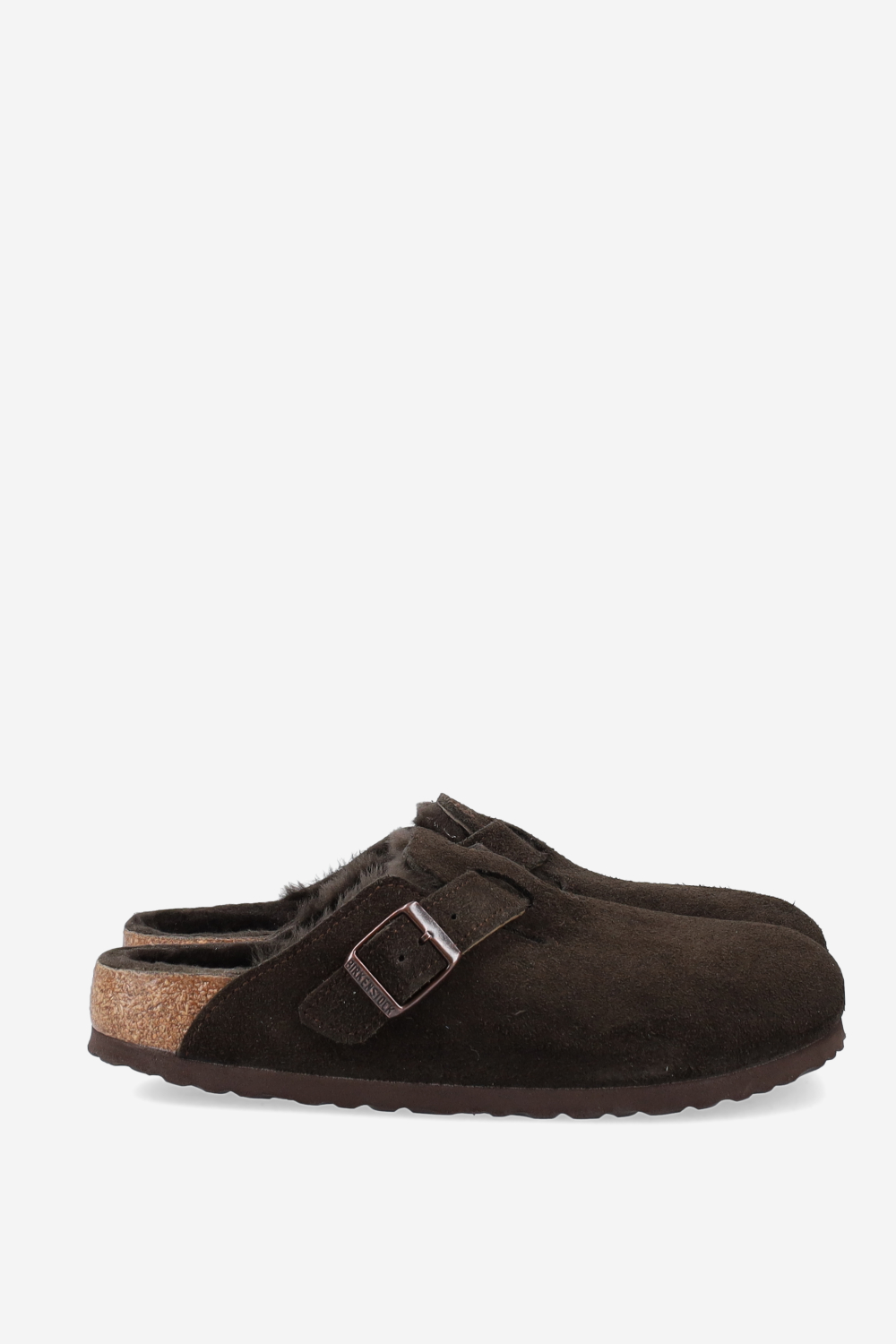 Boston shearling suede mules