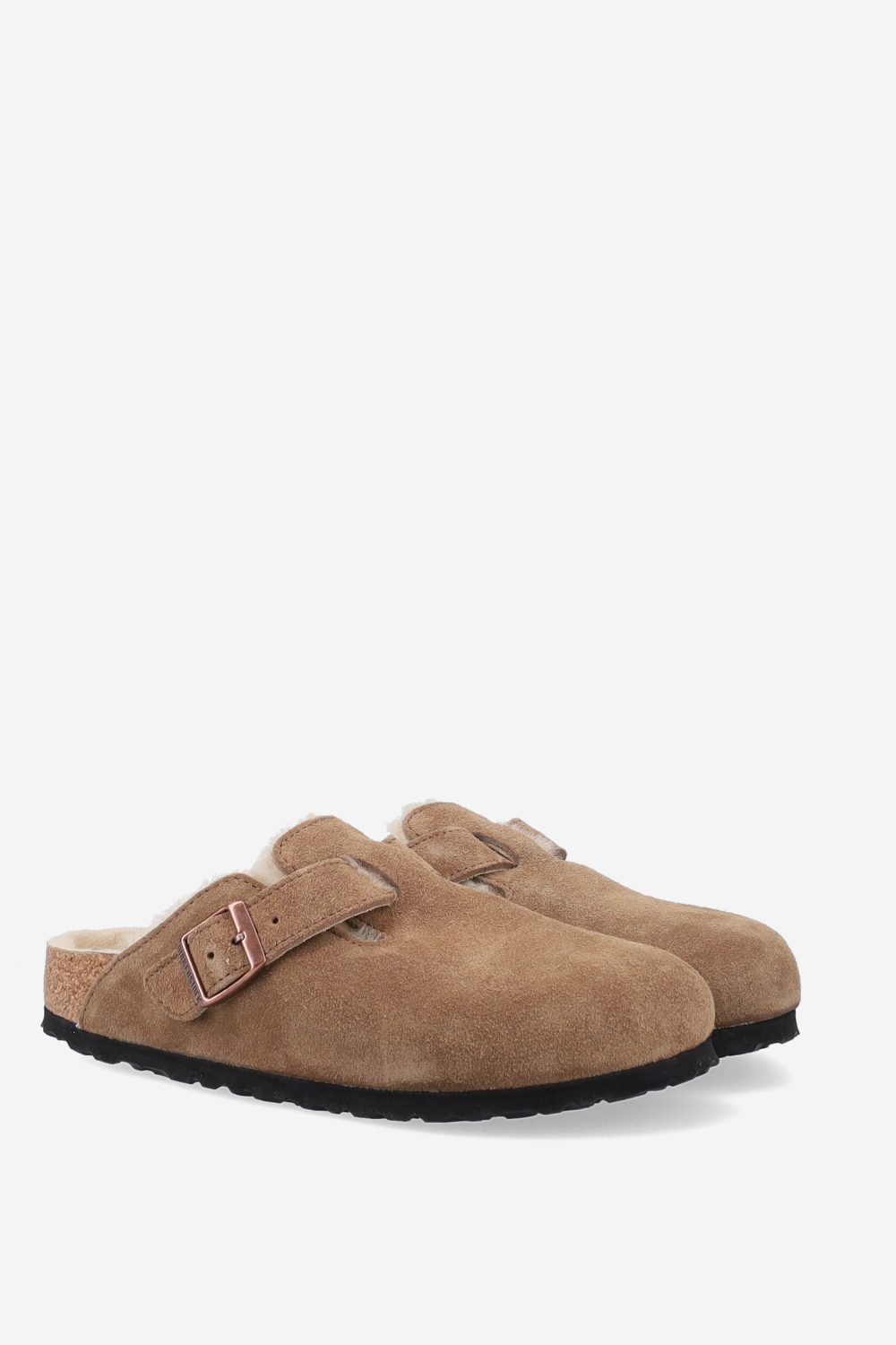 Boston shearling suede mules