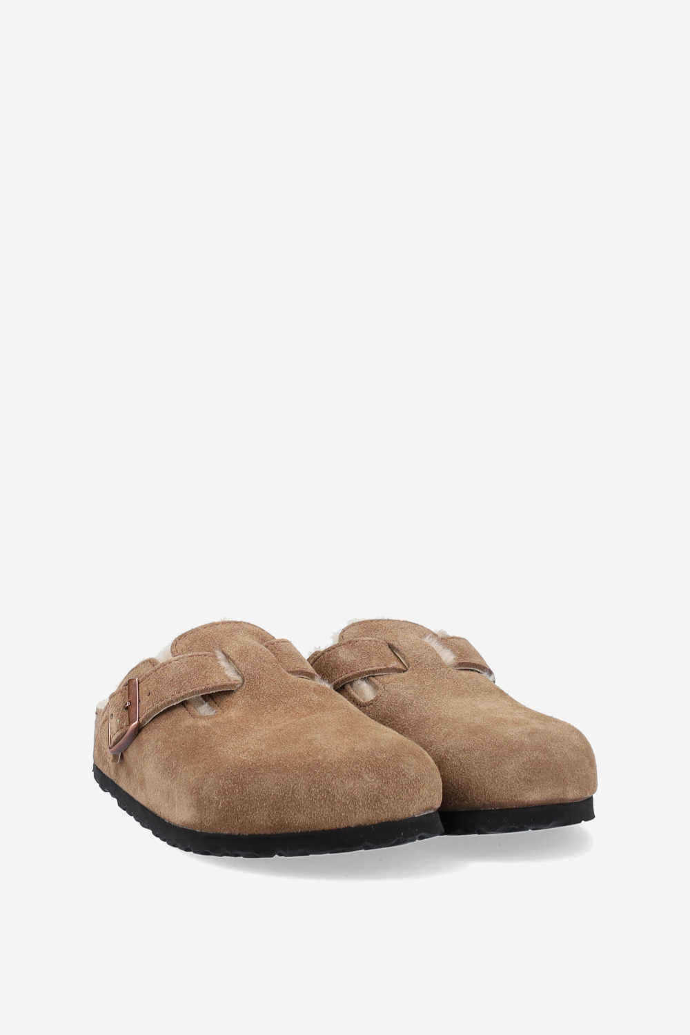 Boston shearling suede mules