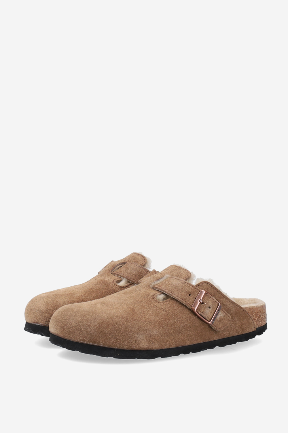 Boston shearling suede mules