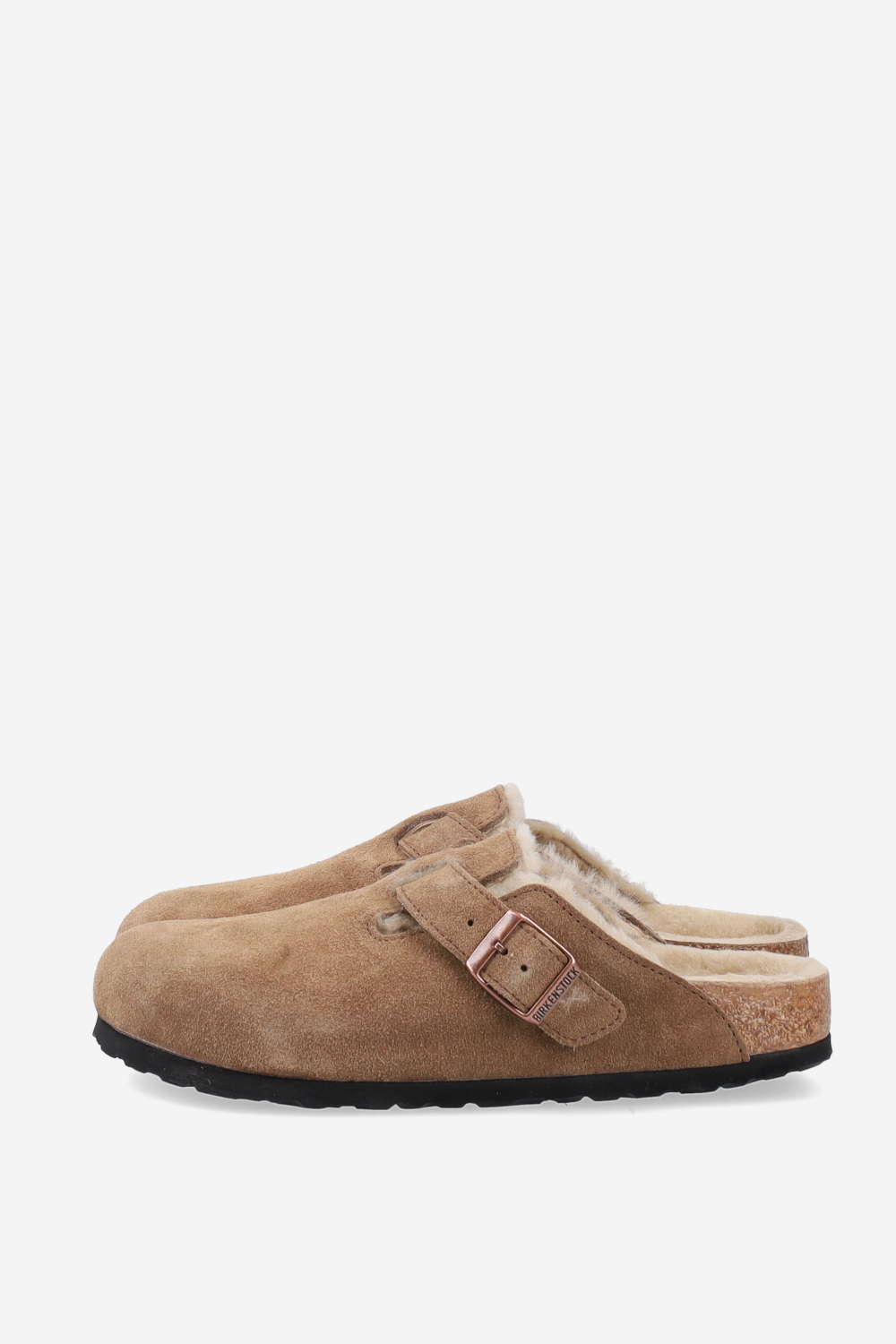 Boston shearling suede mules