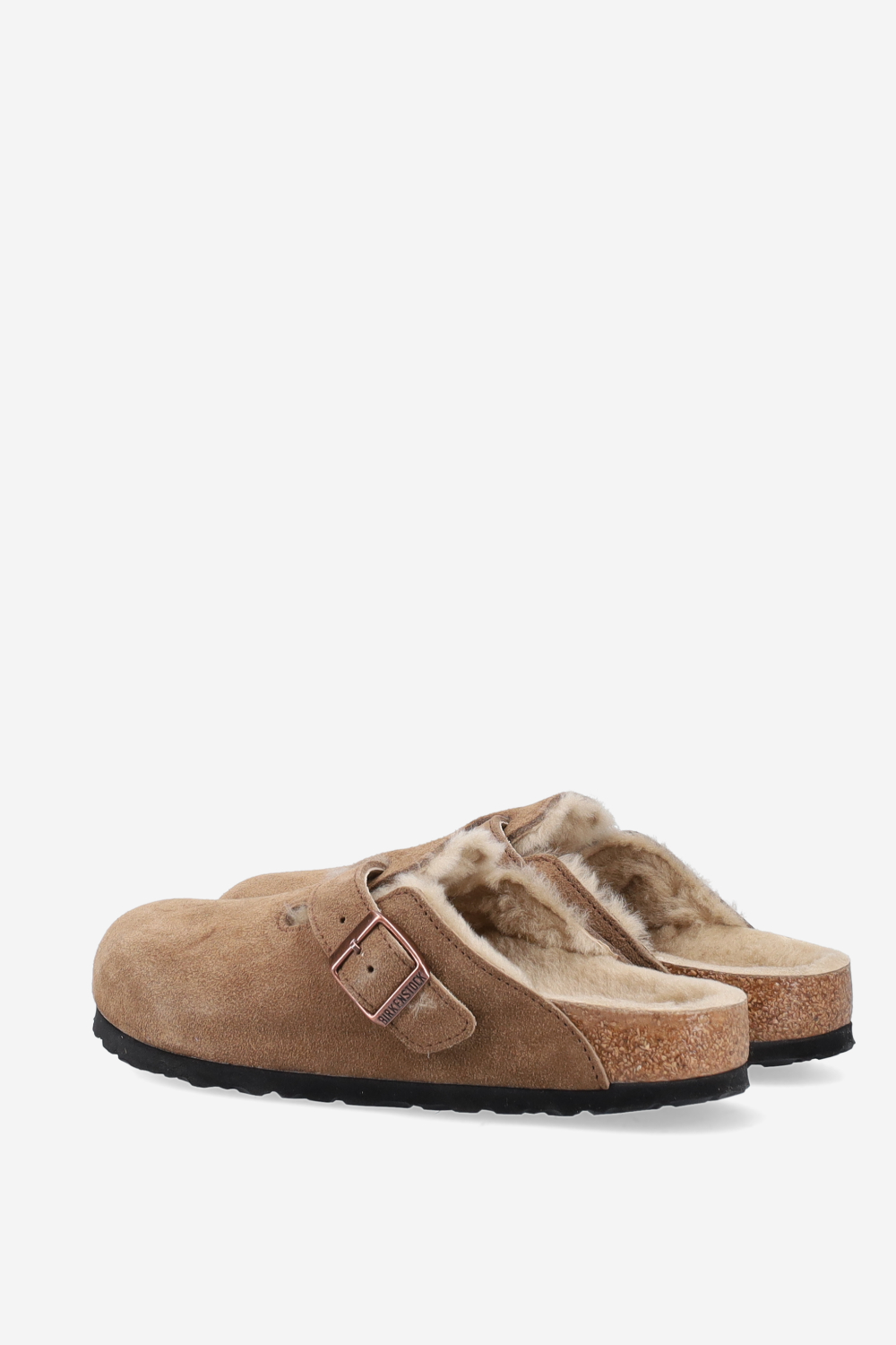 Boston shearling suede mules
