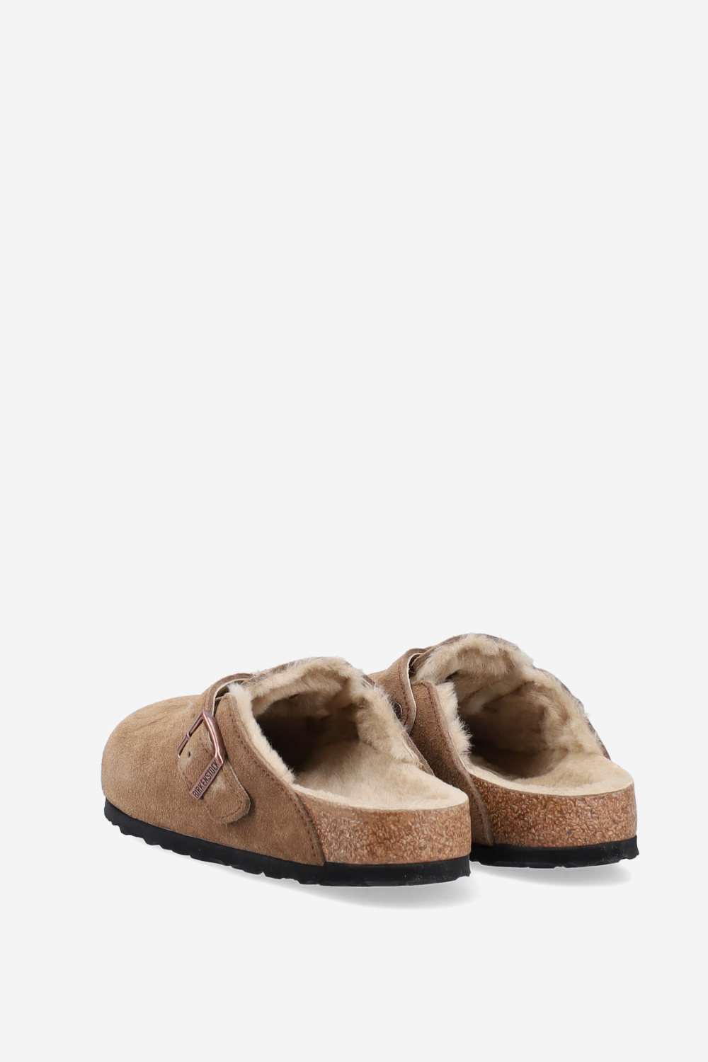 Boston shearling suede mules