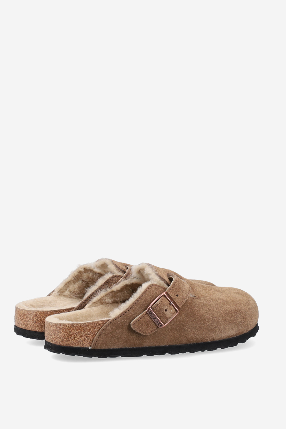 Boston shearling suede mules