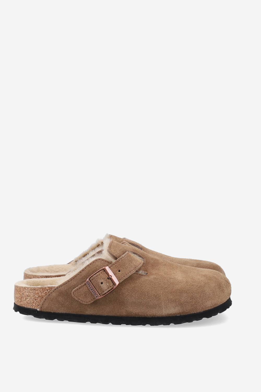 Boston shearling suede mules
