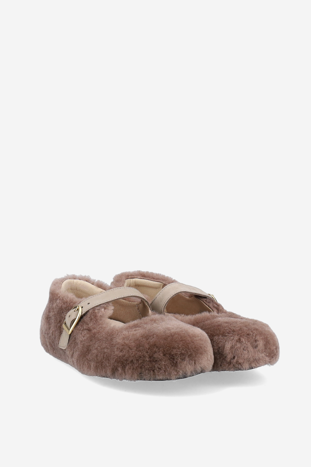 Santa clarinta fur shearling ballerinas