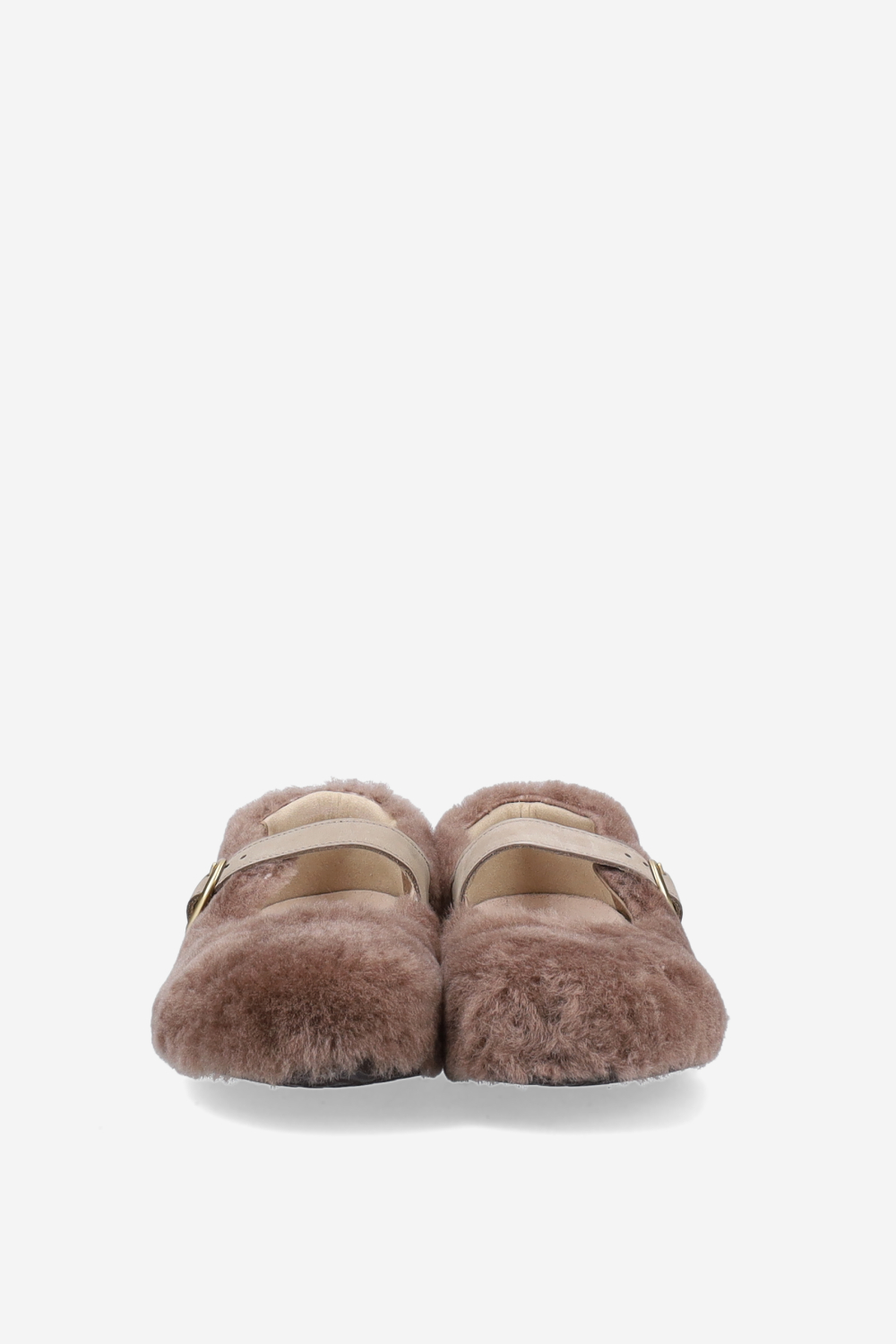 Santa clarinta fur shearling ballerinas