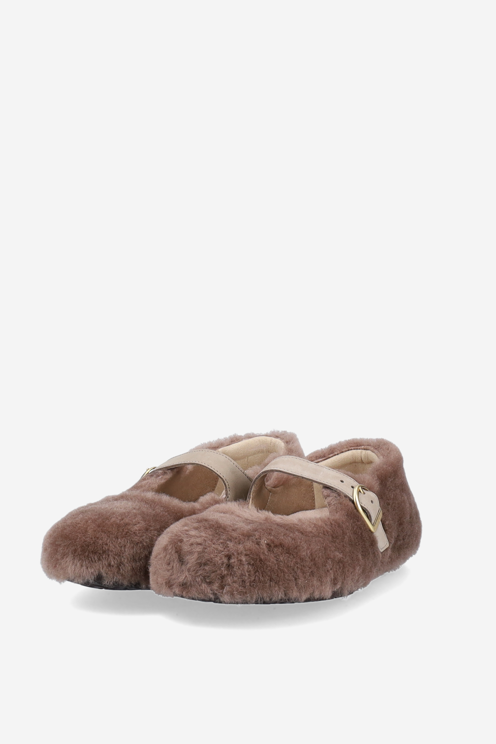 Santa clarinta fur shearling ballerinas