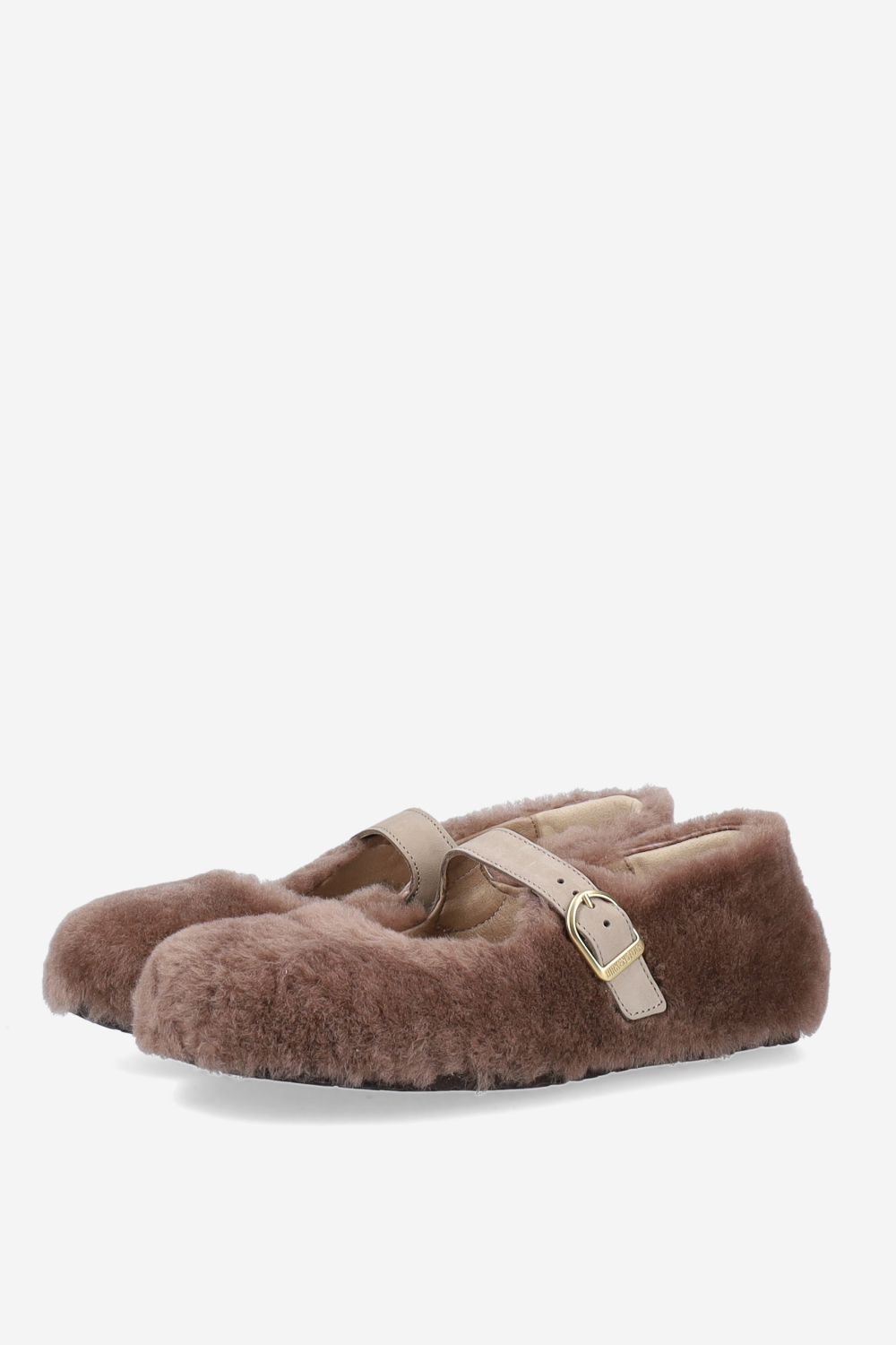 Santa clarinta fur shearling ballerinas