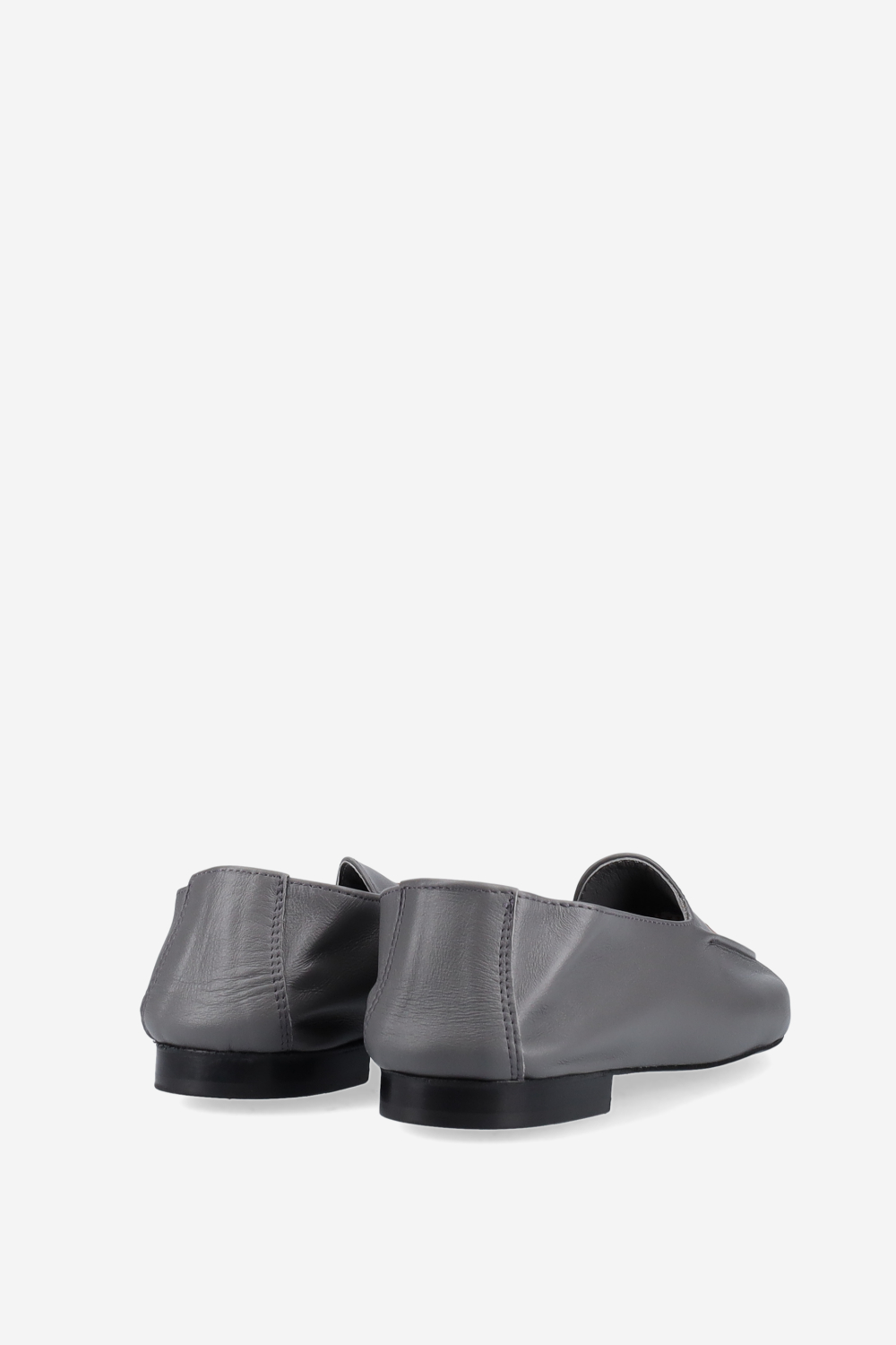 Logo embroidered leather loafers