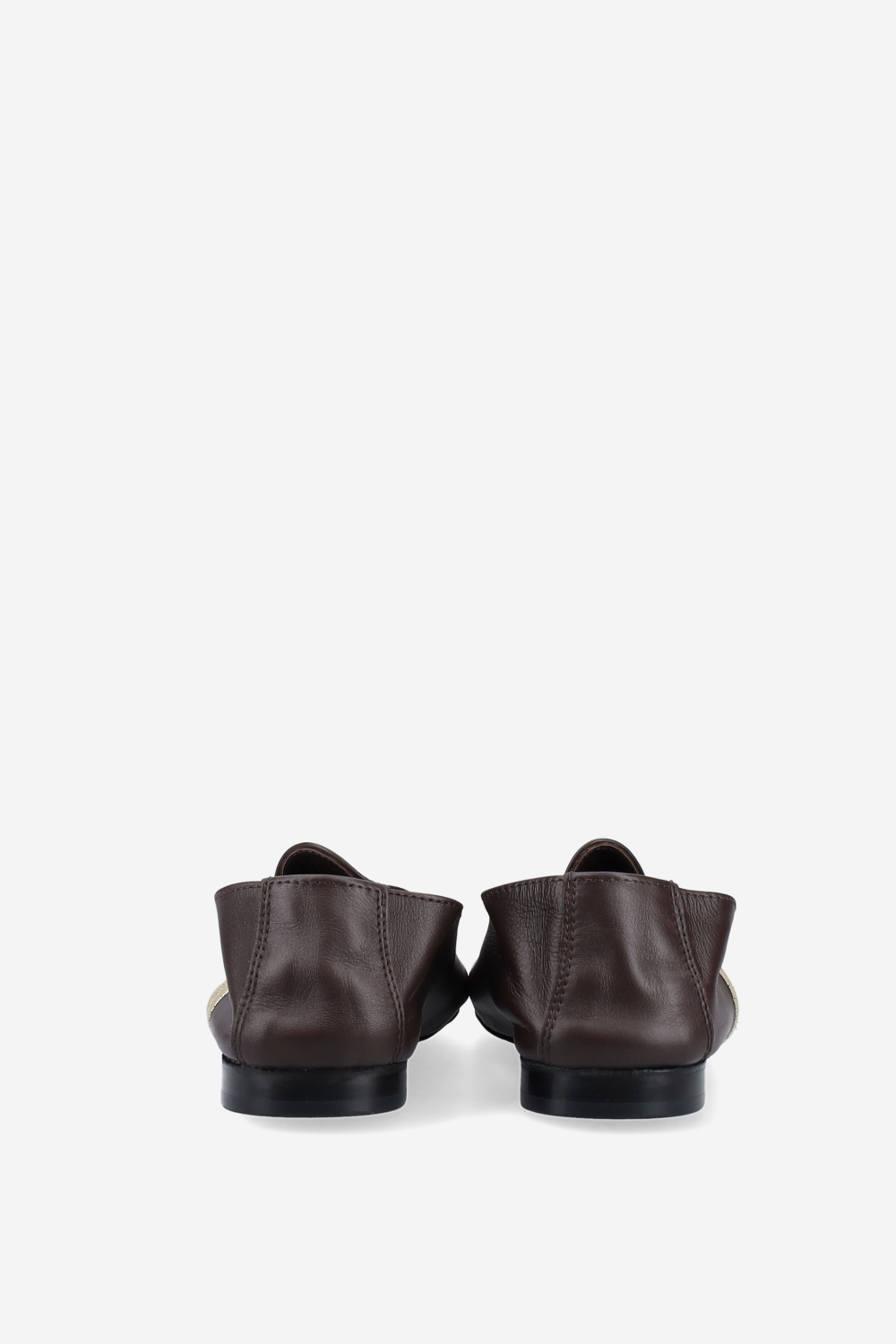 Logo embroidered leather loafers
