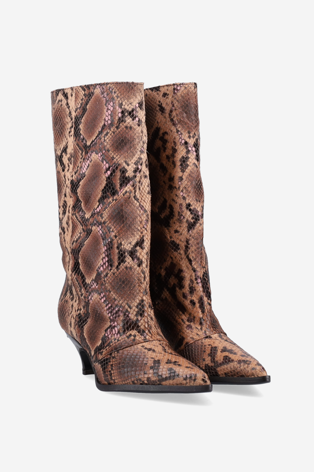 Pitone leather boots